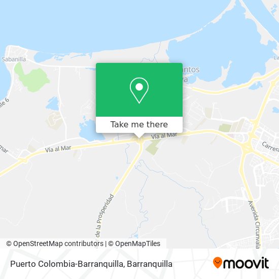 Puerto Colombia-Barranquilla map