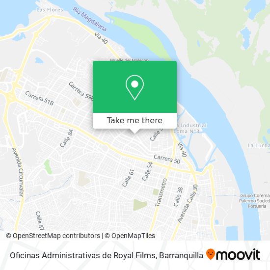 Oficinas Administrativas de Royal Films map