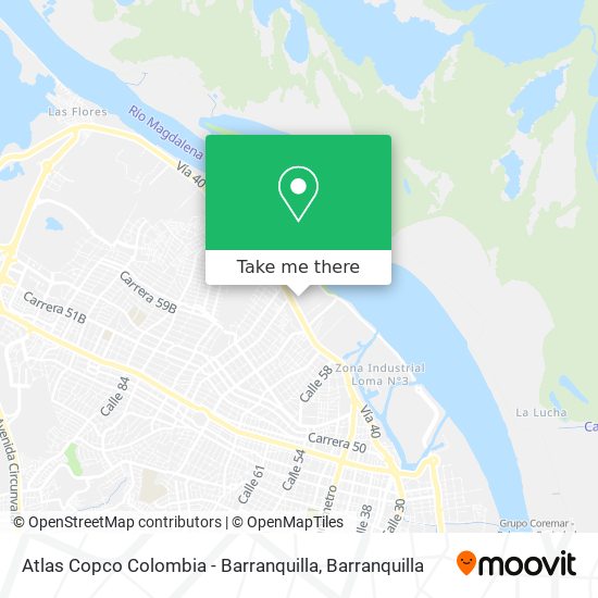 Atlas Copco Colombia - Barranquilla map