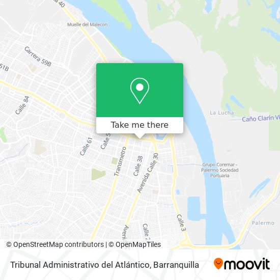 Mapa de Tribunal Administrativo del Atlántico