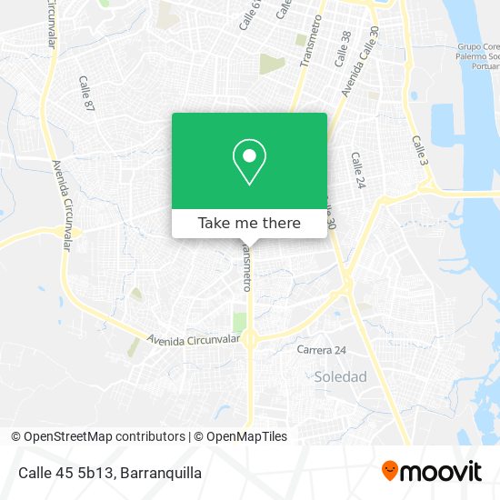 Mapa de Calle 45 5b13