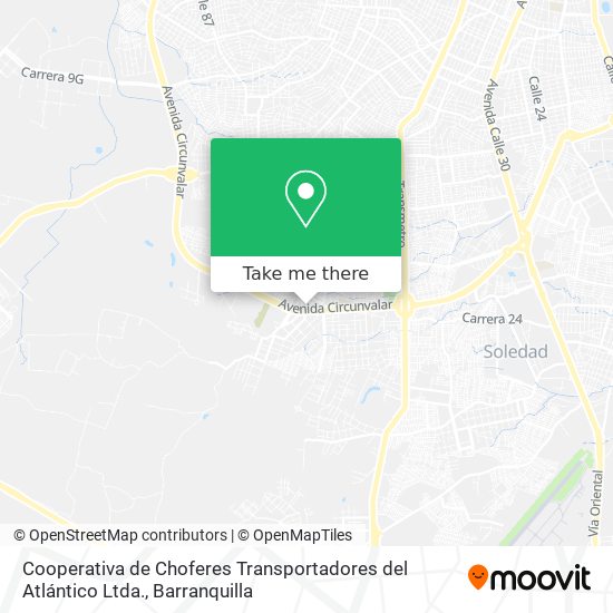 Cooperativa de Choferes Transportadores del Atlántico Ltda. map