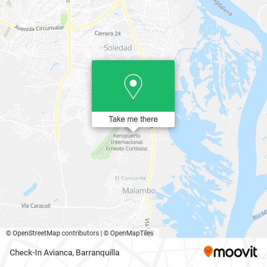 Mapa de Check-In Avianca