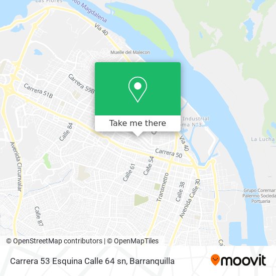 Mapa de Carrera 53 Esquina Calle 64 sn