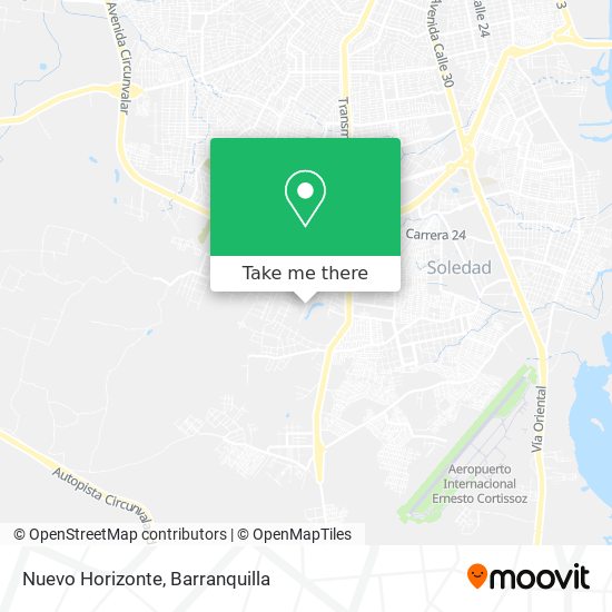 Mapa de Nuevo Horizonte