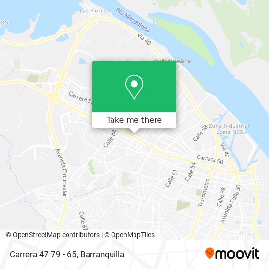 Mapa de Carrera 47 79 - 65