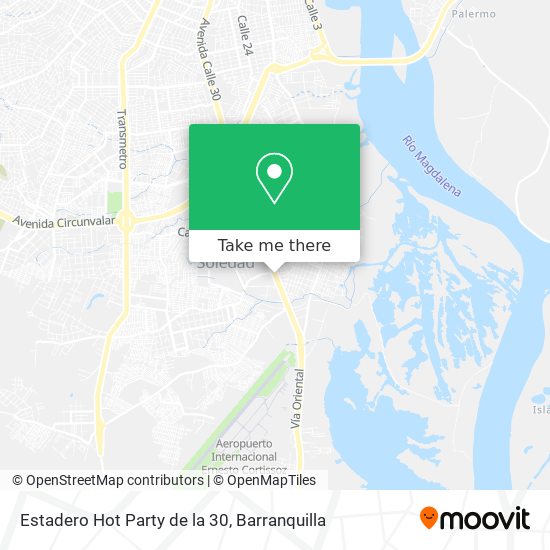 Estadero Hot Party de la 30 map