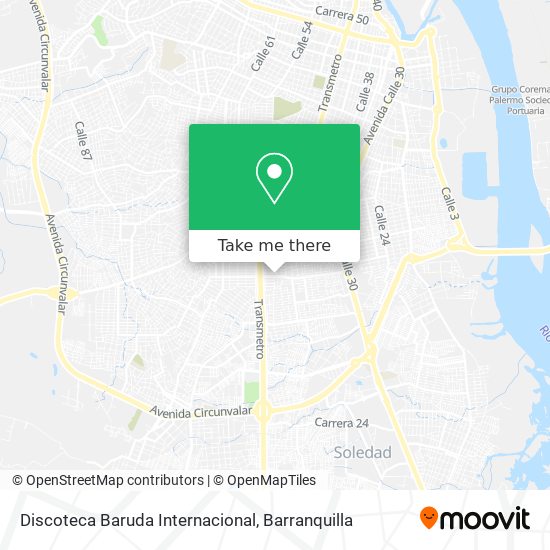 Mapa de Discoteca Baruda Internacional