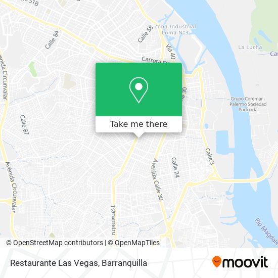 Restaurante Las Vegas map