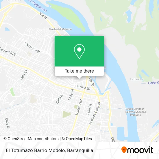 El Totumazo Barrio Modelo map