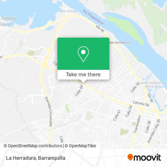 La Herradura map