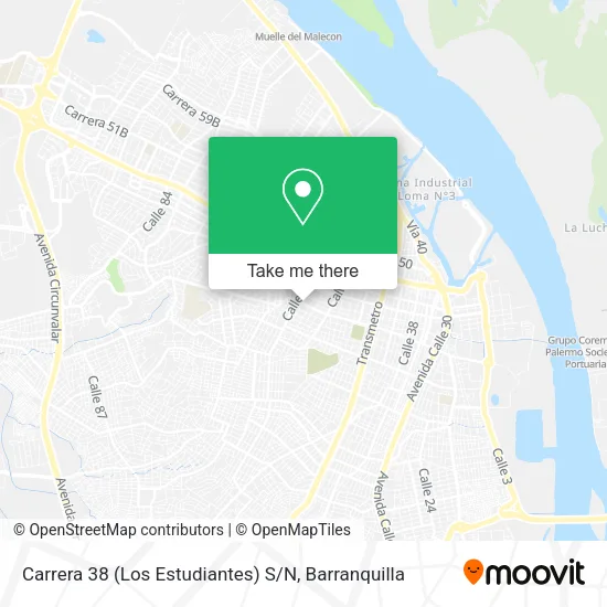 Carrera 38 (Los Estudiantes) S / N map