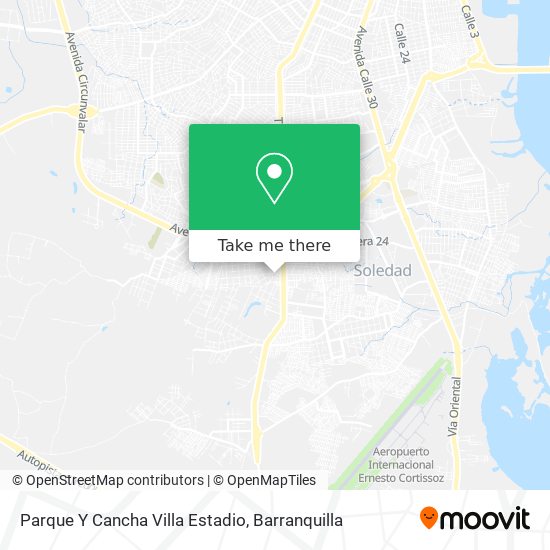 Parque Y Cancha Villa Estadio map