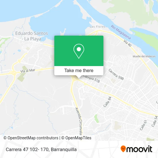 Carrera 47 102- 170 map