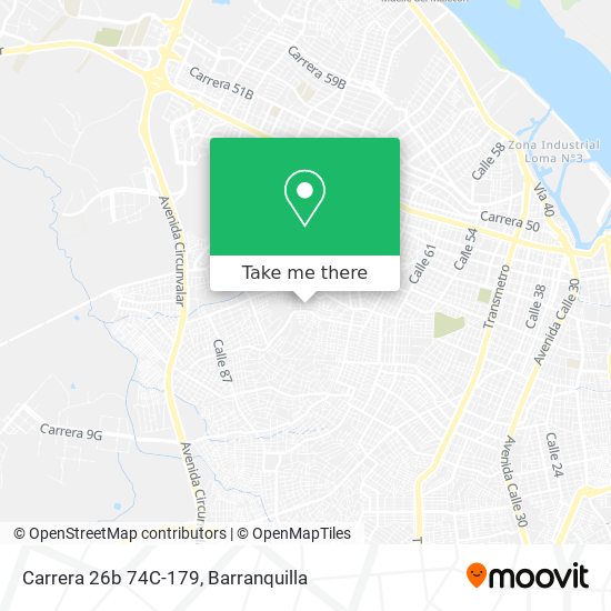 Mapa de Carrera 26b 74C-179