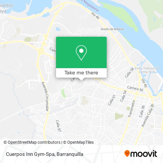 Cuerpos Inn Gym-Spa map
