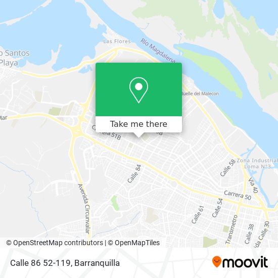 Mapa de Calle 86 52-119