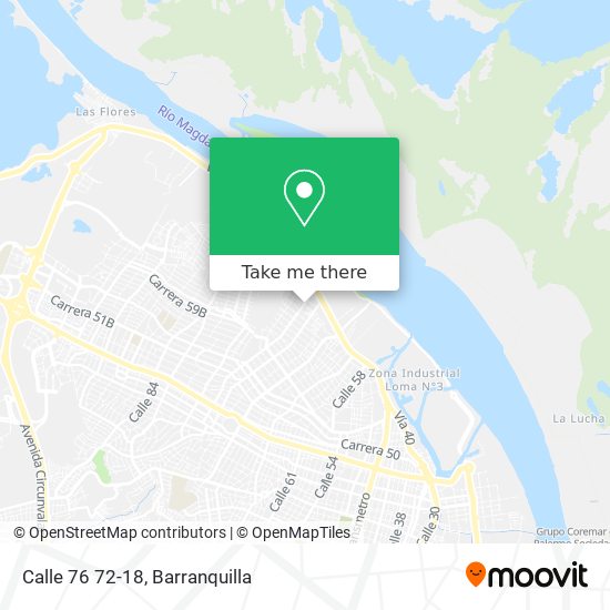 Calle 76 72-18 map