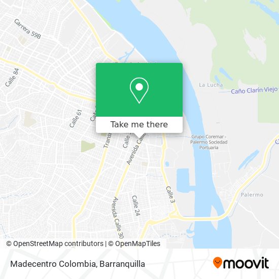 Madecentro Colombia map