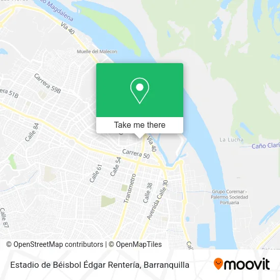 Estadio de Béisbol Édgar Rentería map