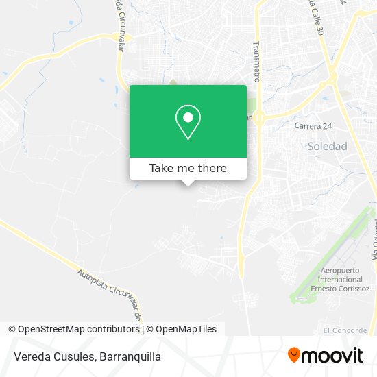 Vereda Cusules map