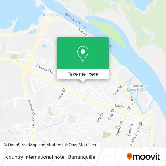 Mapa de country international hotel