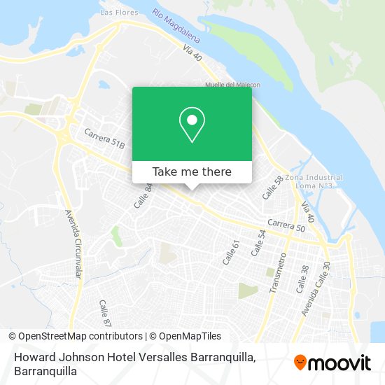Howard Johnson Hotel Versalles Barranquilla map