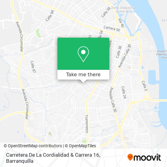 Carretera De La Cordialidad & Carrera 16 map