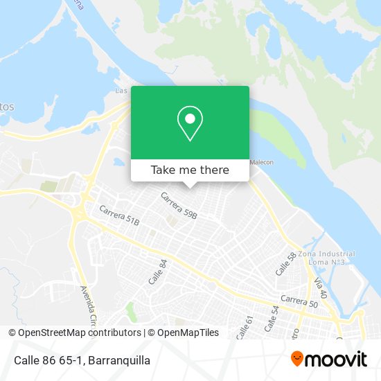 Calle 86 65-1 map