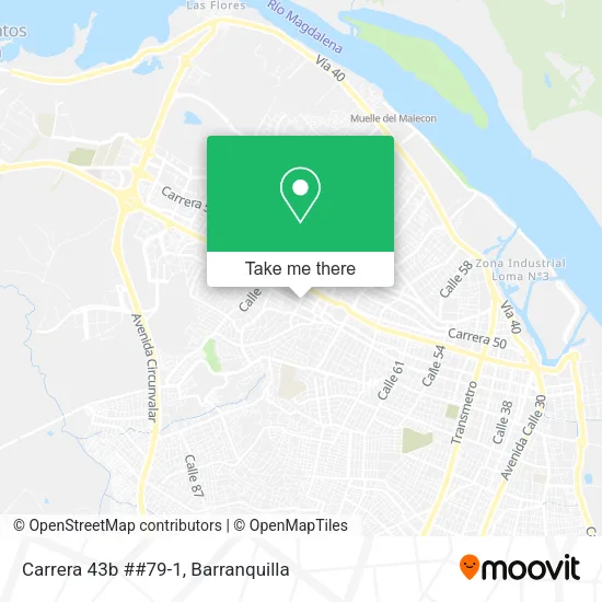 Carrera 43b ##79-1 map