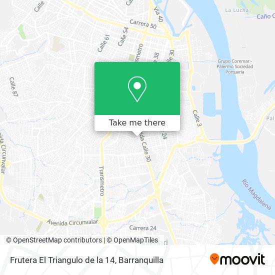 Frutera El Triangulo de la 14 map