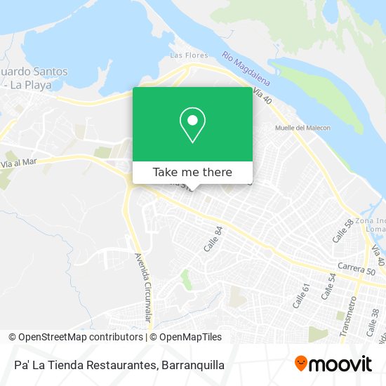 Pa' La Tienda Restaurantes map