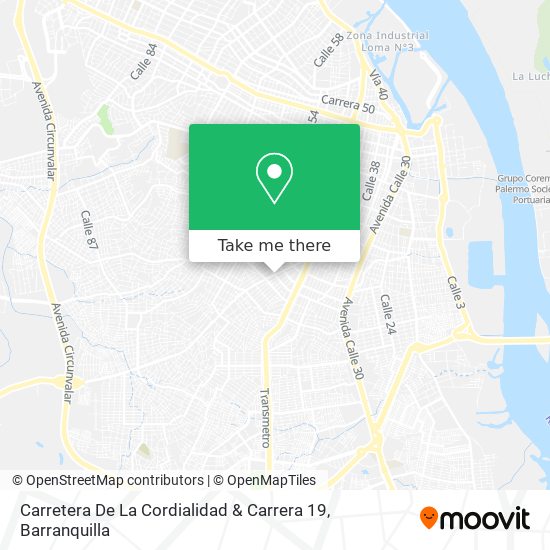 Carretera De La Cordialidad & Carrera 19 map