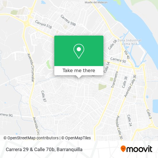 Carrera 29 & Calle 70b map