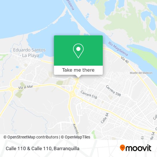 Calle 110 & Calle 110 map