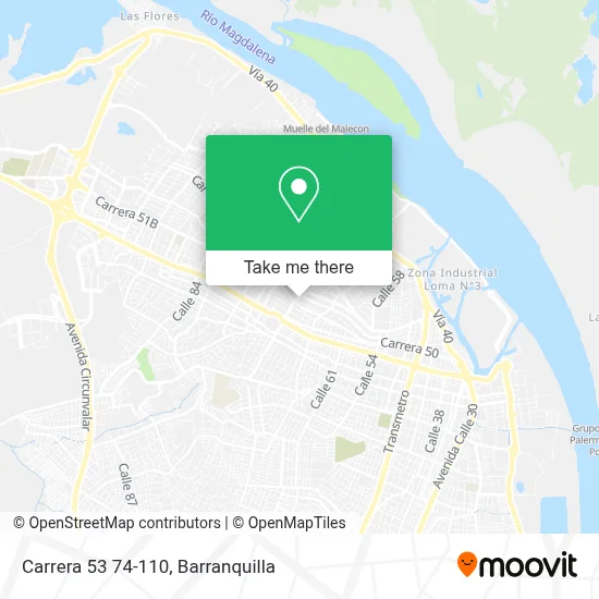 Carrera 53 74-110 map