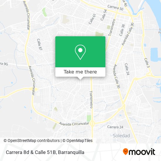 Carrera 8d & Calle 51B map