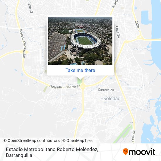 Estadio Metropolitano Roberto Meléndez map