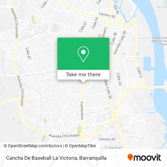 Cancha De Baseball La Victoria map