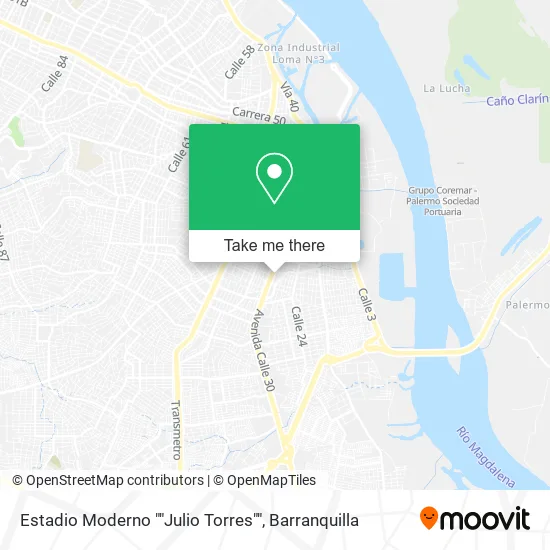 Mapa de Estadio Moderno ""Julio Torres""