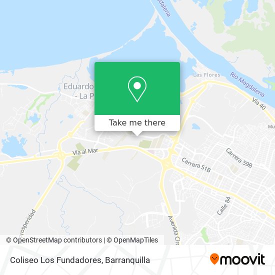 Coliseo Los Fundadores map