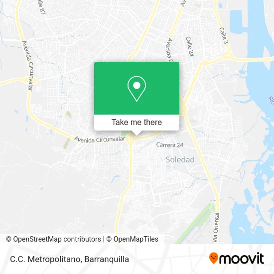 C.C. Metropolitano map
