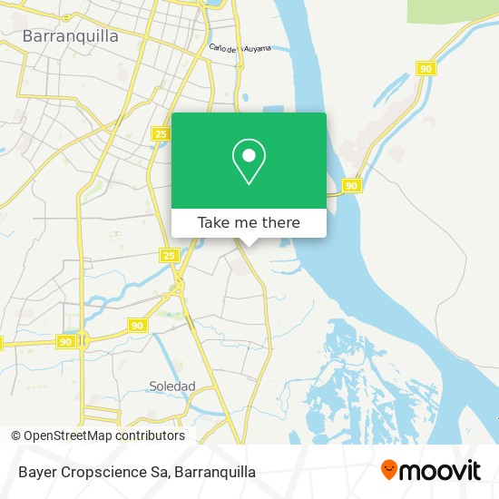Mapa de Bayer Cropscience Sa