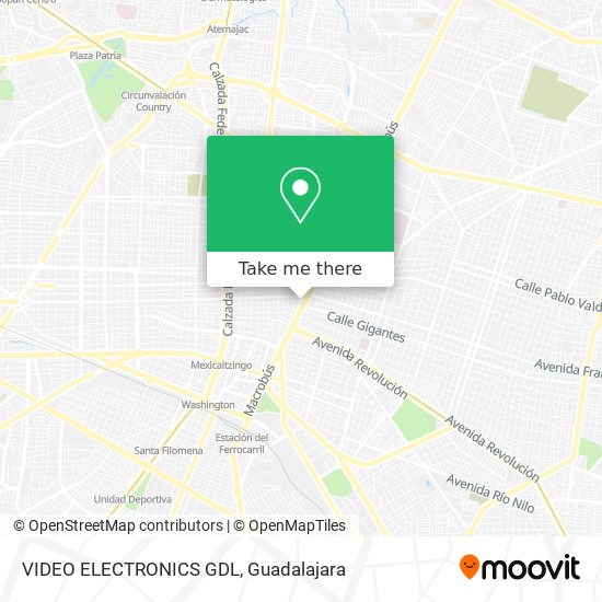 VIDEO ELECTRONICS GDL map