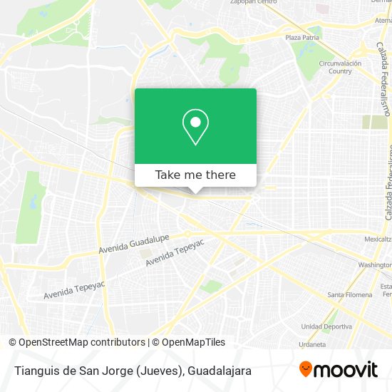 Mapa de Tianguis de San Jorge (Jueves)