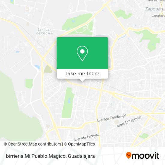Mapa de birrieria Mi Pueblo Magico