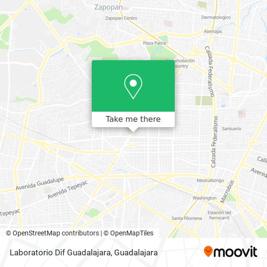 Mapa de Laboratorio Dif Guadalajara