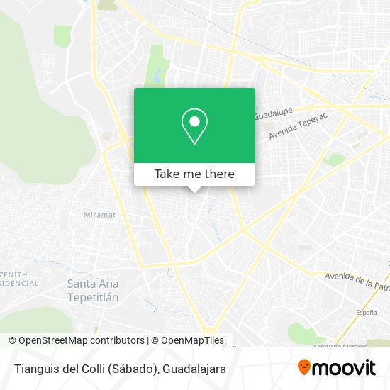 Mapa de Tianguis del Colli (Sábado)