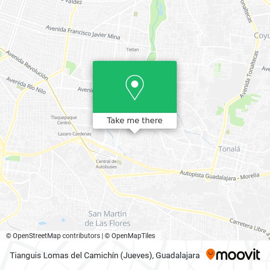 Mapa de Tianguis Lomas del Camichín (Jueves)