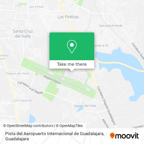 Pista del Aeropuerto Internacional de Guadalajara map